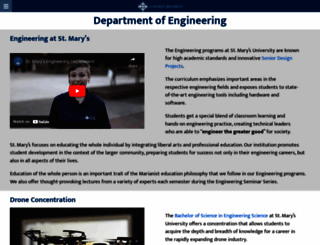 engineering.stmarytx.edu screenshot