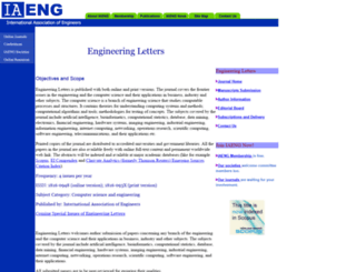engineeringletters.com screenshot