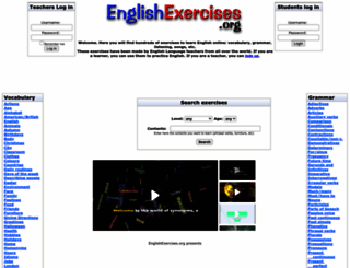 englishexercises.org screenshot