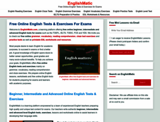 englishmatic.com screenshot