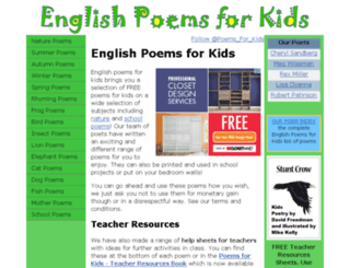 englishpoemsforkids.com screenshot
