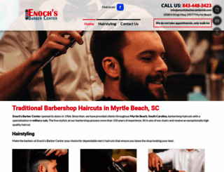 enochsbarbercentermb.com screenshot