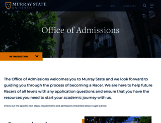 enroll.murraystate.edu screenshot