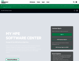 enterpriselicense.hpe.com screenshot