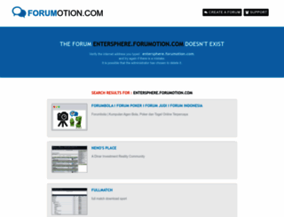 entersphere.forumotion.com screenshot