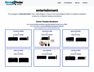 entertainment.reviewfinder.com screenshot