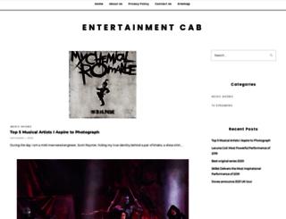 entertainmentcab.com screenshot
