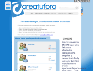enterthedragon.creatuforo.com screenshot