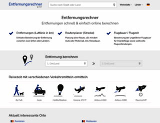 entfernungsrechner.net screenshot