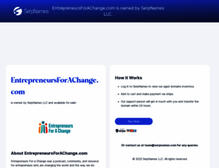 entrepreneursforachange.com screenshot