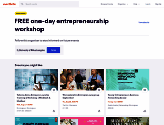 entrepreneurship-workshop.eventbrite.co.uk screenshot