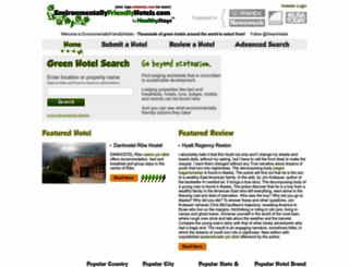 environmentallyfriendlyhotels.com screenshot