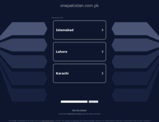 epaper.onepakistan.com.pk screenshot