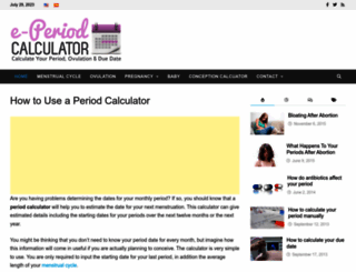 eperiodcalculator.com screenshot
