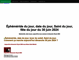 ephemeride-jour.fr screenshot