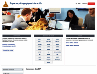 epi.univ-paris1.fr screenshot