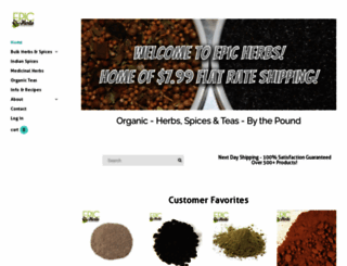 epic-herbs.com screenshot