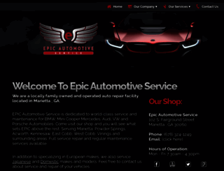 epicautomotiveservice.com screenshot