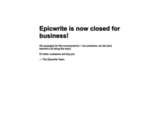 epicwrite.com screenshot