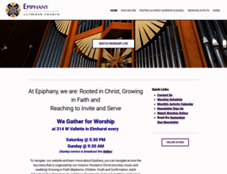 epiphanyelmhurst.org screenshot