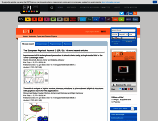 epjd.epj.org screenshot