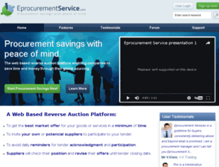 eprocurementservice.com screenshot