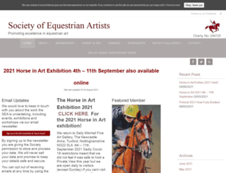 equestrianartists.co.uk screenshot