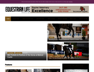 equestrianlifemagazine.co.uk screenshot