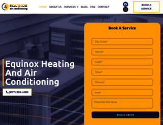 equinoxairconditioning.com screenshot