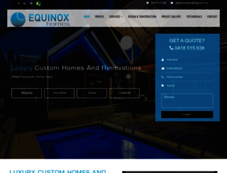 equinoxhomes.com.au screenshot