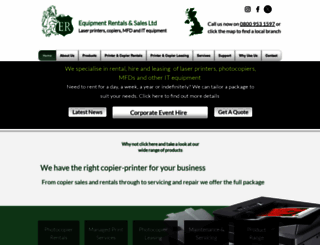 equipmentrentals.co.uk screenshot