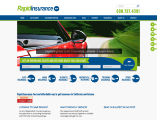 erapidinsurance.com screenshot