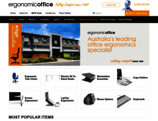 ergonomicoffice.com.au screenshot
