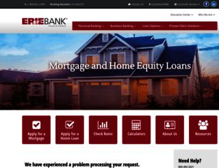 eriebank.mortgagewebcenter.com screenshot