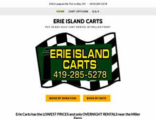 erieislandcarts.com screenshot