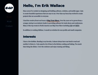 erikwallace.com screenshot