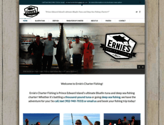 erniescharterfishing.com screenshot