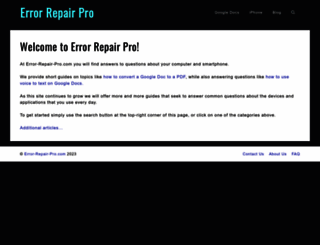 error-repair-pro.com screenshot