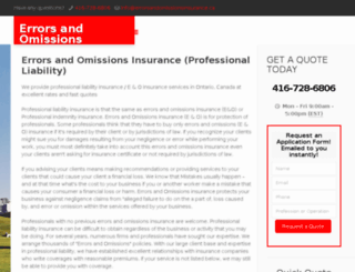 errors-and-omissions-insurance.ca screenshot