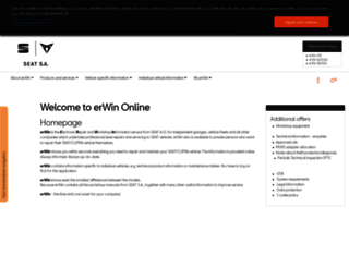 erwin.seat.com screenshot