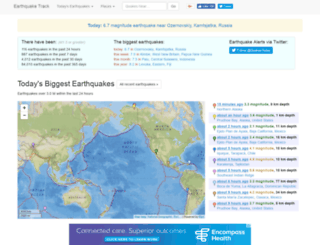 es.earthquaketrack.com screenshot