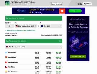 es.exchange-rates.org screenshot