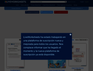 es.liveworksheets.com screenshot