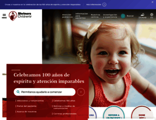 es.shrinershospitalsforchildren.org screenshot