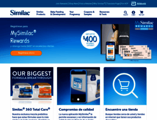 es.similac.com screenshot