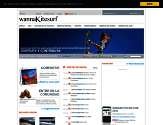 es.wannakitesurf.com screenshot