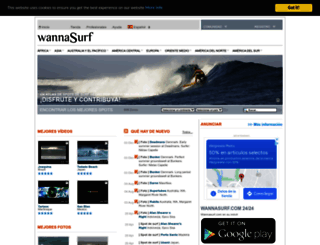 es.wannasurf.com screenshot