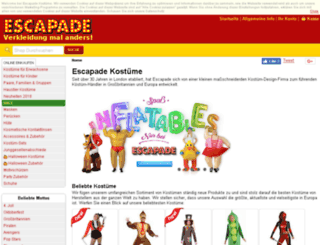 escapade-kostueme.com screenshot