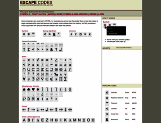 escapecodes.info screenshot