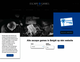 escapegamesbelgium.be screenshot